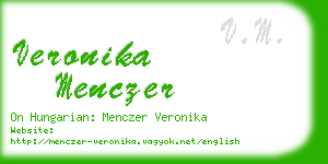veronika menczer business card